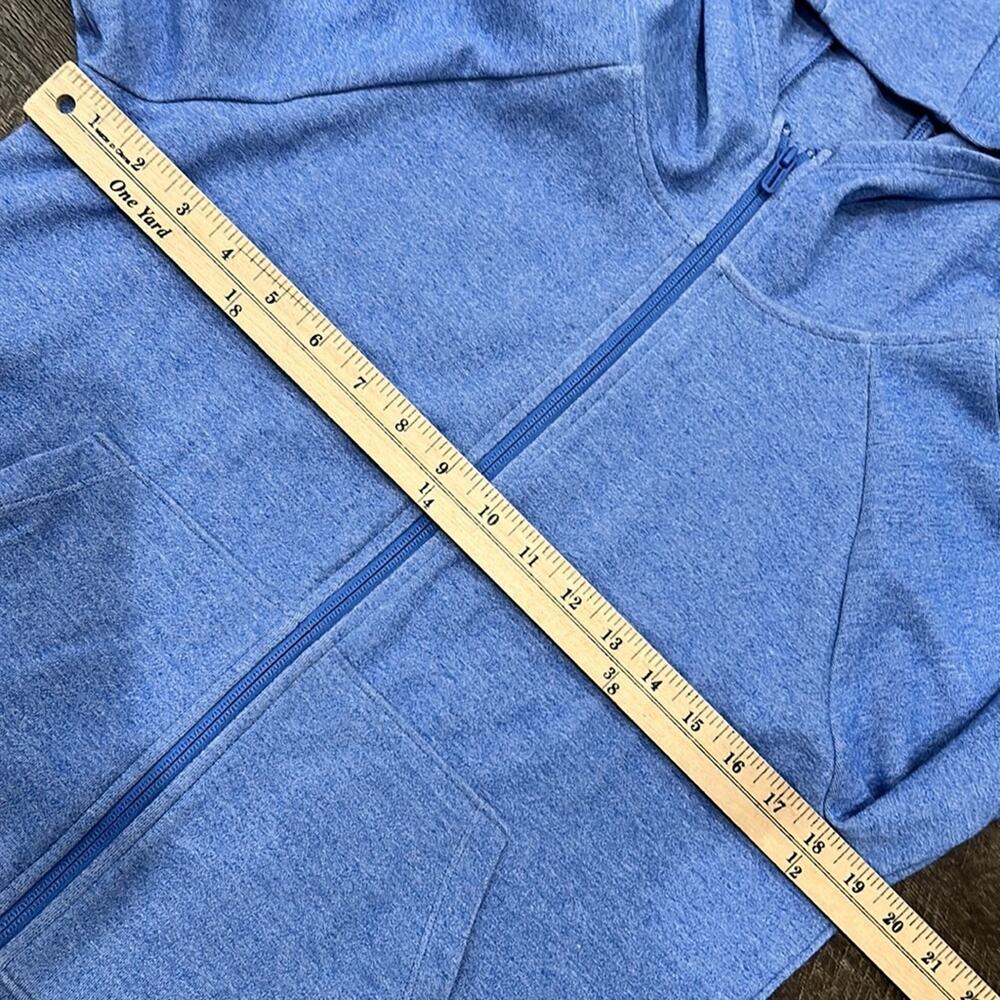 Under Armour Women's Full Zip Loose Scuba Neck Hoodie Light Blue Size M - Picture 7 of 8